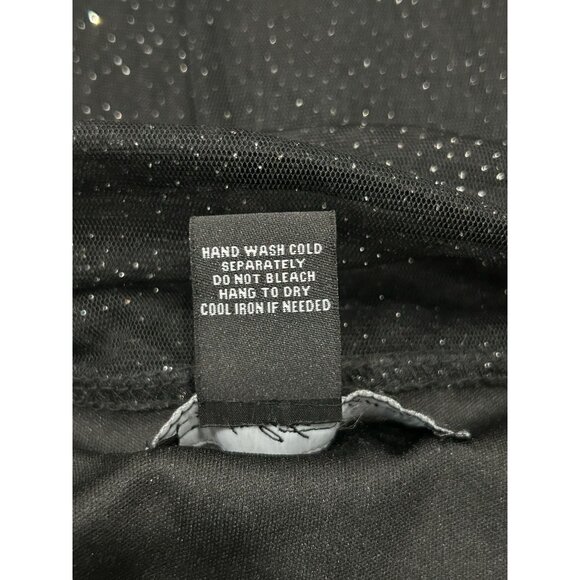 Candalite Black Sleeveless Glitter Mesh Overlay Dress Size XXL Whimsygoth Fairy - Picture 6 of 9